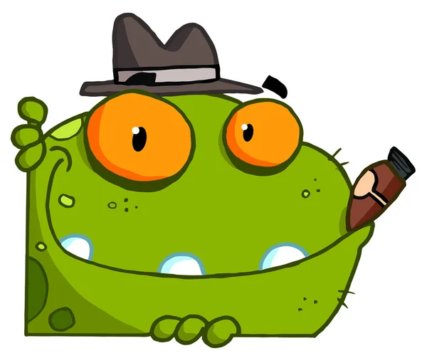 Mobster Frog Cartoon Character — Stock Photo, Image