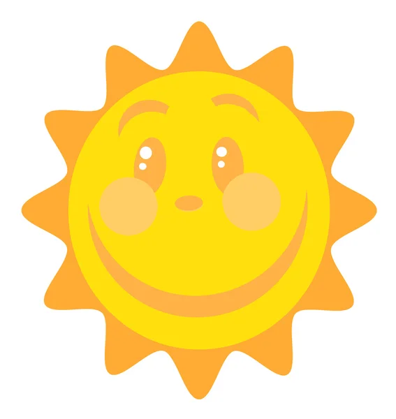 Cara de sol com um grande sorriso — Fotografia de Stock