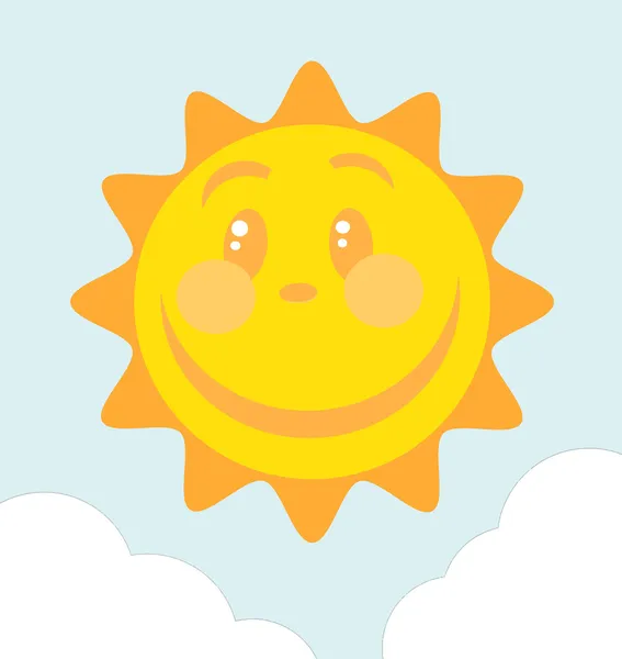 Sun Face con un grande sorriso — Foto Stock