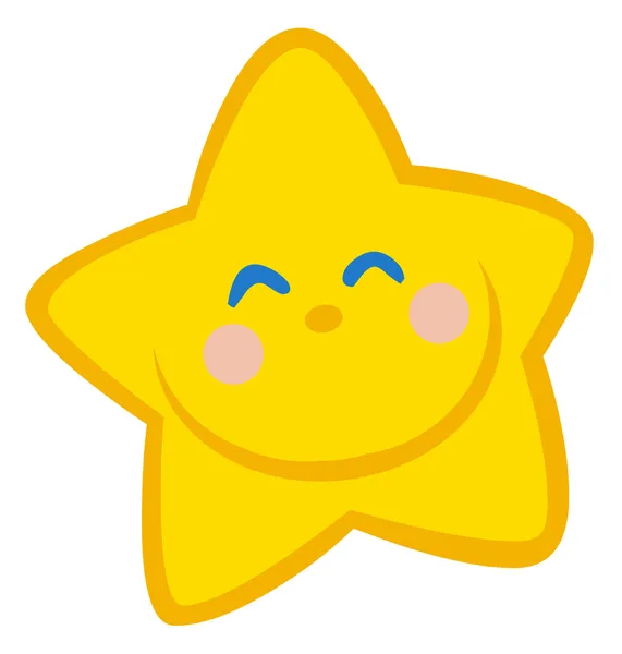 Rosto Estrela Amarela Grinning Feliz — Fotografia de Stock