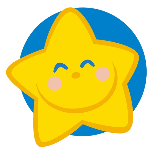 Personagem dos desenhos animados da estrela sorridente — Fotografia de Stock