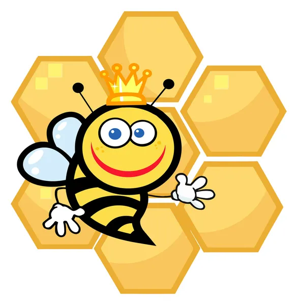 Glückliche Bienenkönigin — Stockfoto