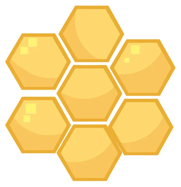 在一个蜂巢中的蜂蜜梳子 — 图库照片