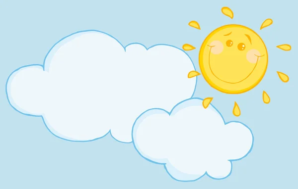 Wolke unten unter einer glücklichen Sonne — Stockfoto