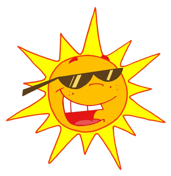 Hot Summer Sun Wearing Shades — Stock Photo, Image