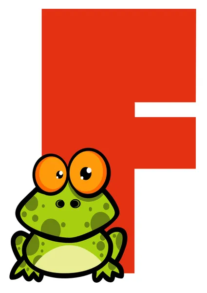 stock image Letter F With A Frog