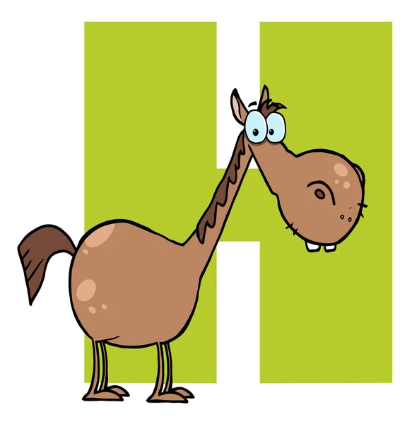 Levél h-val egy ló — Stock Fotó
