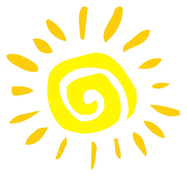 Жовтий спіраль сонця — стокове фото