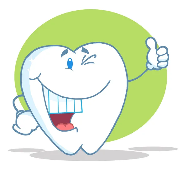 Happy Smiling Tooth Cartoon Character — Stock Photo, Image