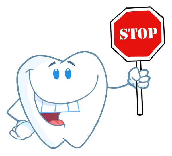 Tooth Character Smiling — Stock Photo, Image