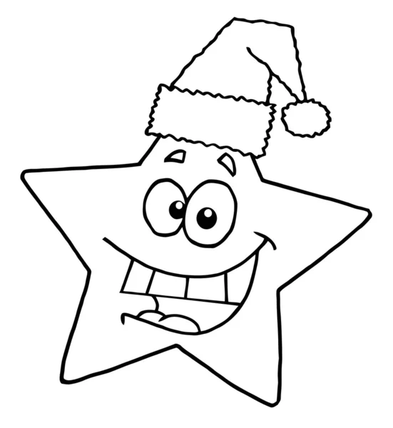 Décoré Happy Christmas Star Souriant — Photo