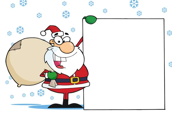 Рождественский Санта-Клаус представляет собой чистый знак — стоковое фото