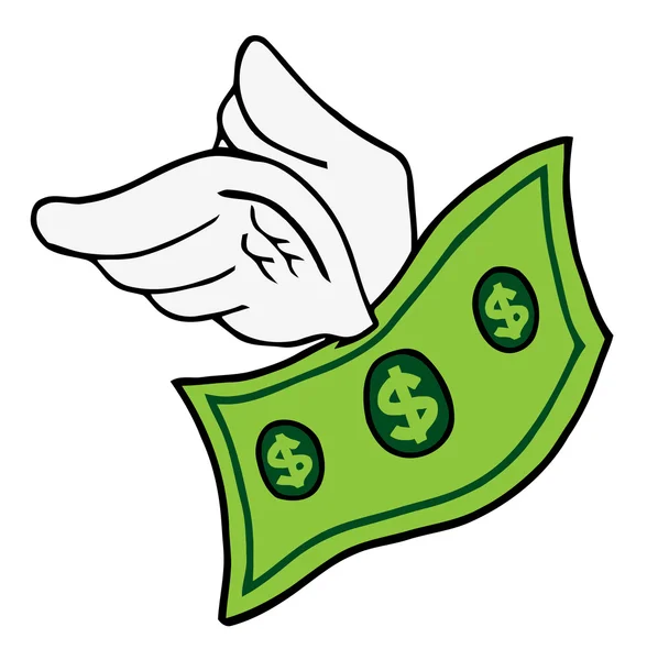 Flying Dollar Bill — Stock Photo, Image