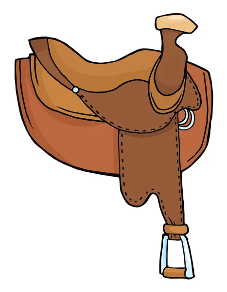 茶色の革の馬サドル — ストック写真