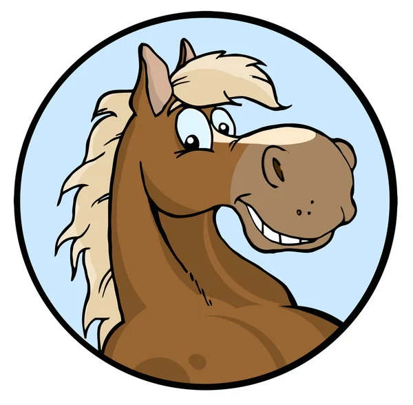 cute horse head cartoon