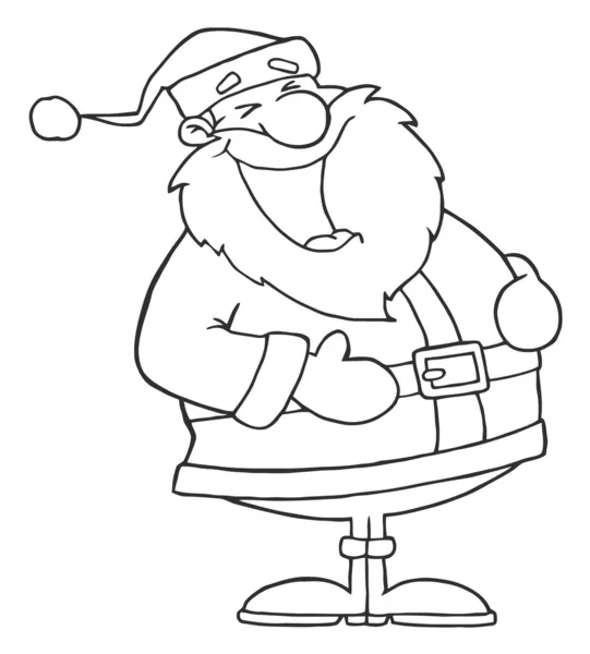 Outlined Laughs Santa — Stock Photo, Image
