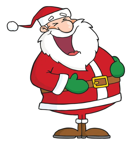 Santa śmiejąc się — Zdjęcie stockowe