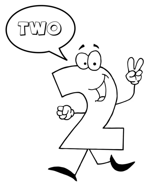 Przedstawione dwa facet przyjazny numer 2 z dymek — Zdjęcie stockowe