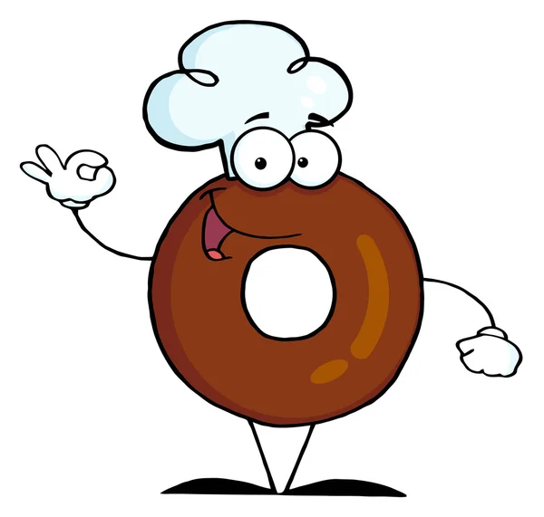 Donut personagem dos desenhos animados — Fotografia de Stock
