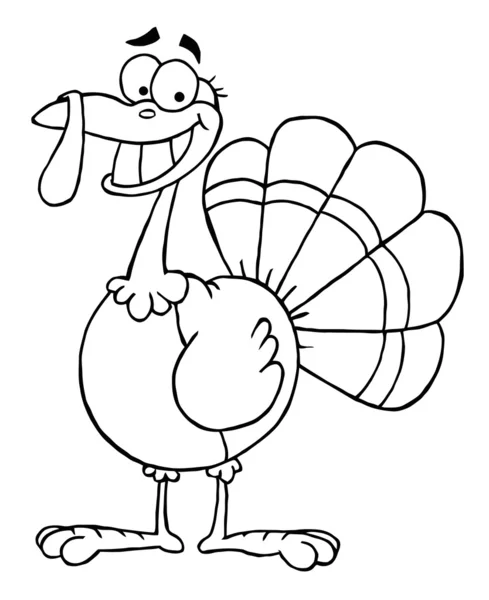 Happy thanksgiving Turkiet fågel leende — Stockfoto