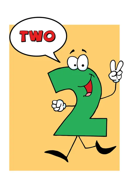 Number Two Character Saying Two — Stock Photo © HitToon #4727380