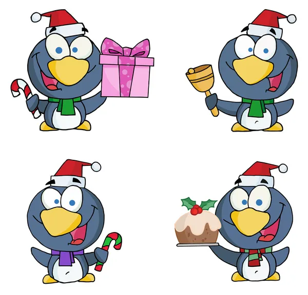 Pinguïn Kerstcollecte — Stockfoto