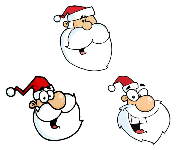 Digital Collage Three Santas — Stock Photo, Image
