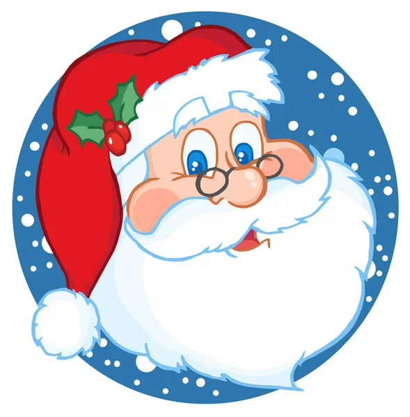 Rosto clássico de Papai Noel — Fotografia de Stock