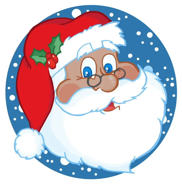 Черный Санта-Клаус со снегом — стоковое фото