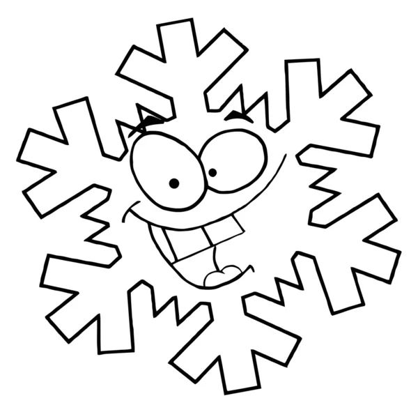 Outline Cartoon Snowflake — Stock Photo, Image