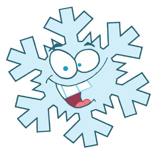 Fiocco di neve personaggio dei cartoni animati — Foto Stock