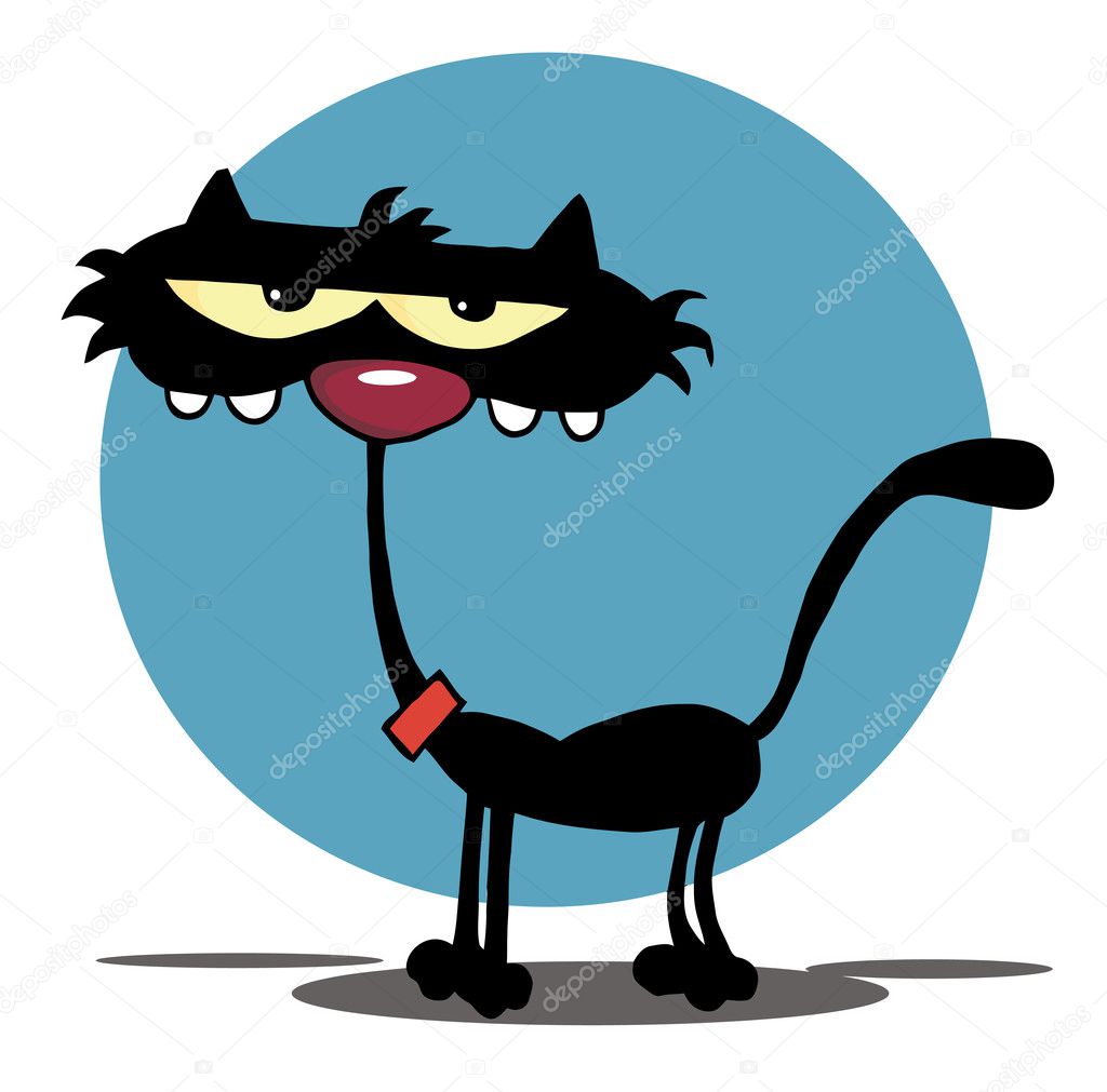 Scrawny Black Kitty Cat