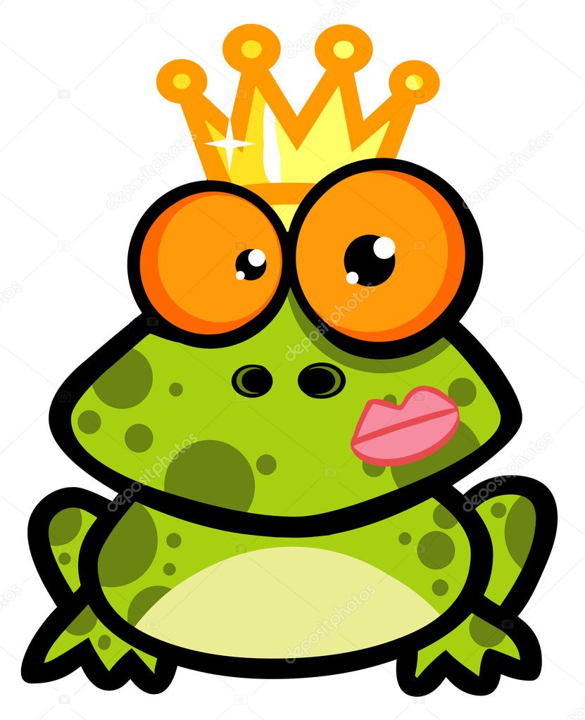 frog wearing lipstick