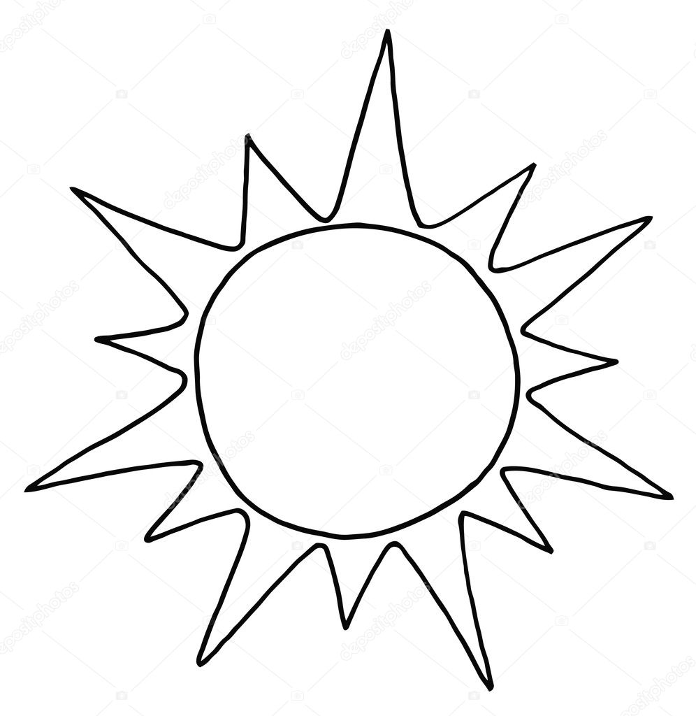 Outlined Summer Sun Stock Photo by ©HitToon 4725469