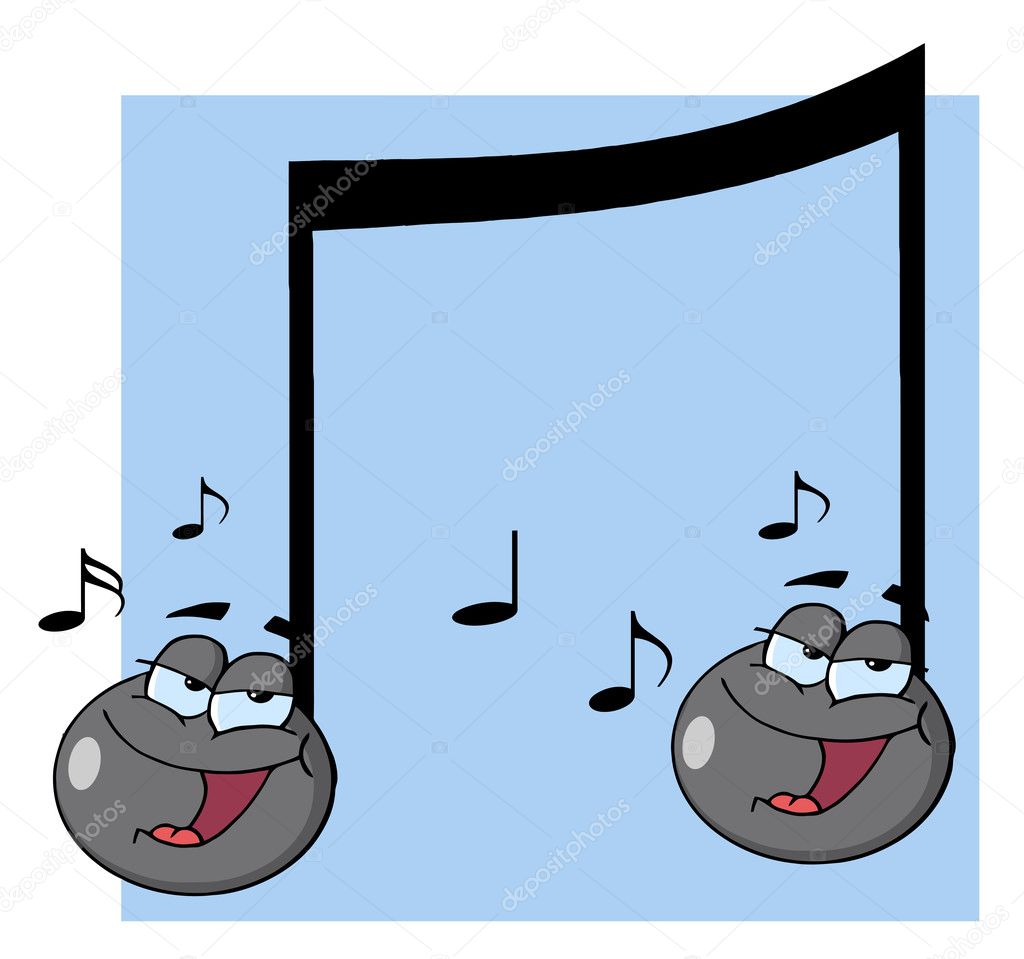 Double Musical Note Singing