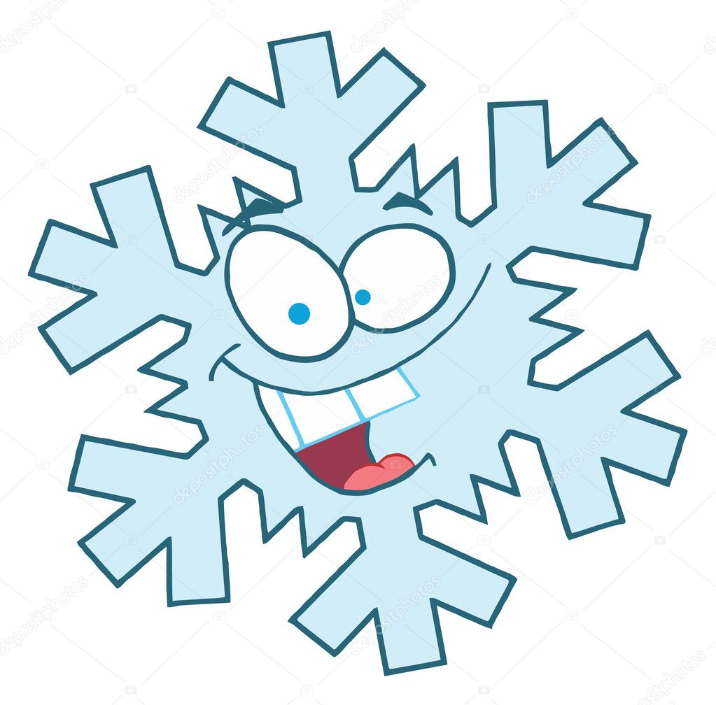 Snowflake Cartoon Character Stock Photo by ©HitToon 4727971