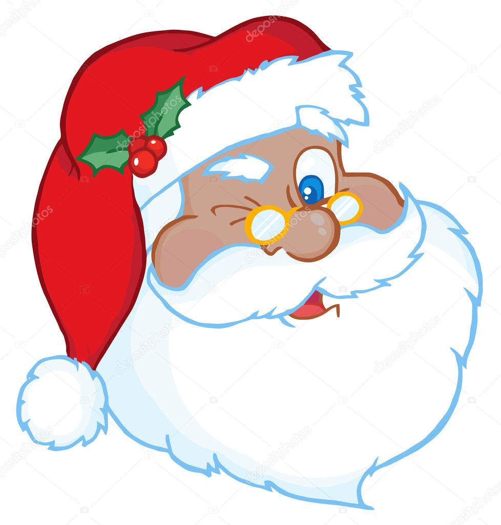 Santa winking | A Black Santa Winking — Stock Photo © HitToon #4728072