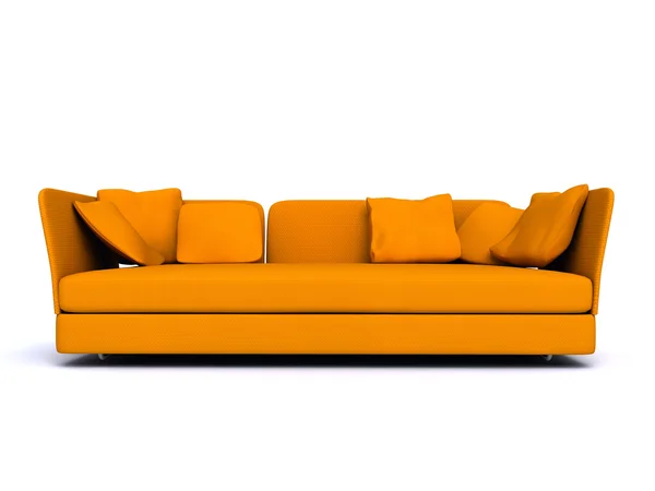 Gul soffa — Stockfoto