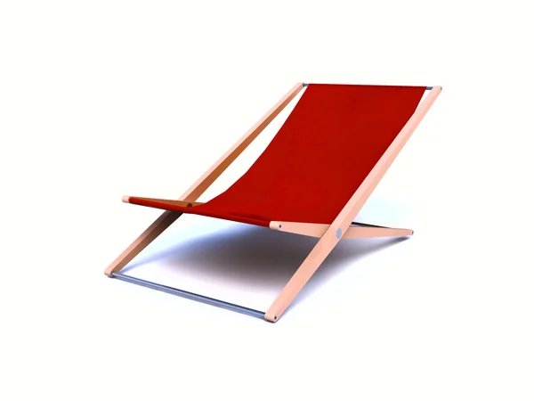 Chaise lounge rossa — Foto Stock