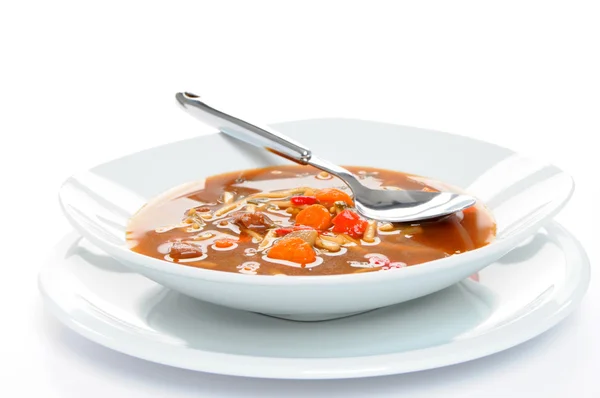 Zuppa di tagliatelle di manzo — Foto Stock