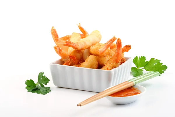 Crevettes frites orientales — Photo