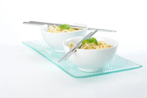 Oriental Noodles and Broth — Stock Photo, Image