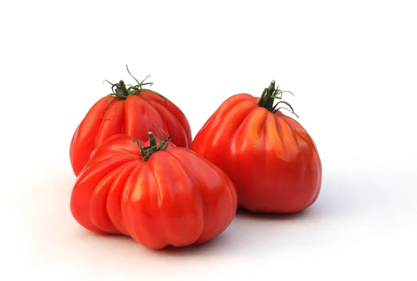 Ochsenherz Tomaten Auf Weiß — Stockfoto