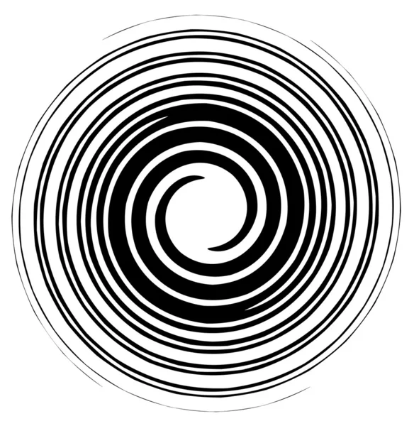 Svart och vit spiral vektor — Stock vektor