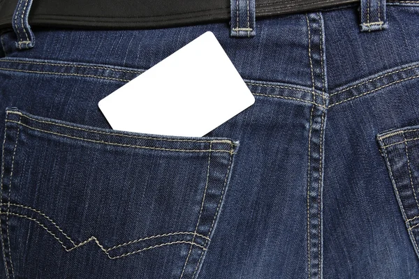 stock image White cards in jeans pocket