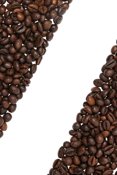 Kávová zrna hranice — Stock fotografie