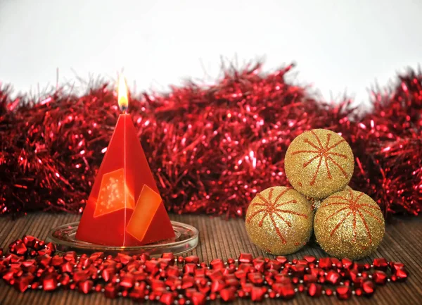 Candle and ball — Stock Photo, Image