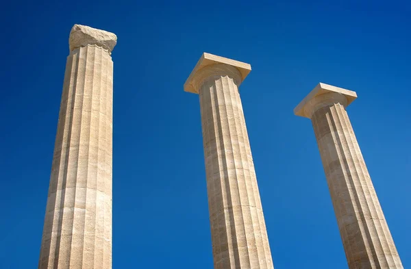Columnas Hito Histórico Rodas Grecia —  Fotos de Stock