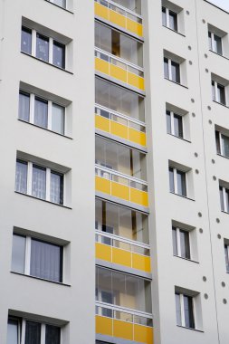 Winterized loggia in a block of flats clipart