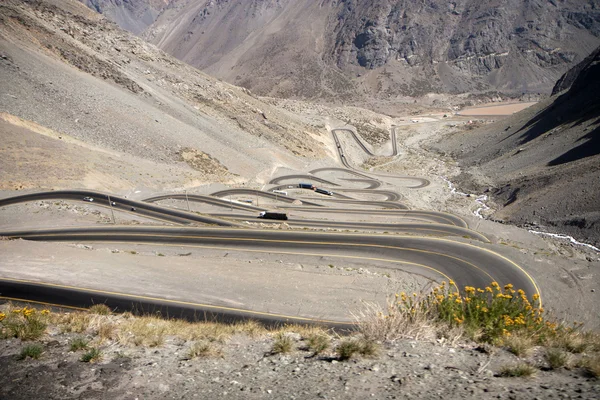 stock image Curvy road between Chile and Argentina